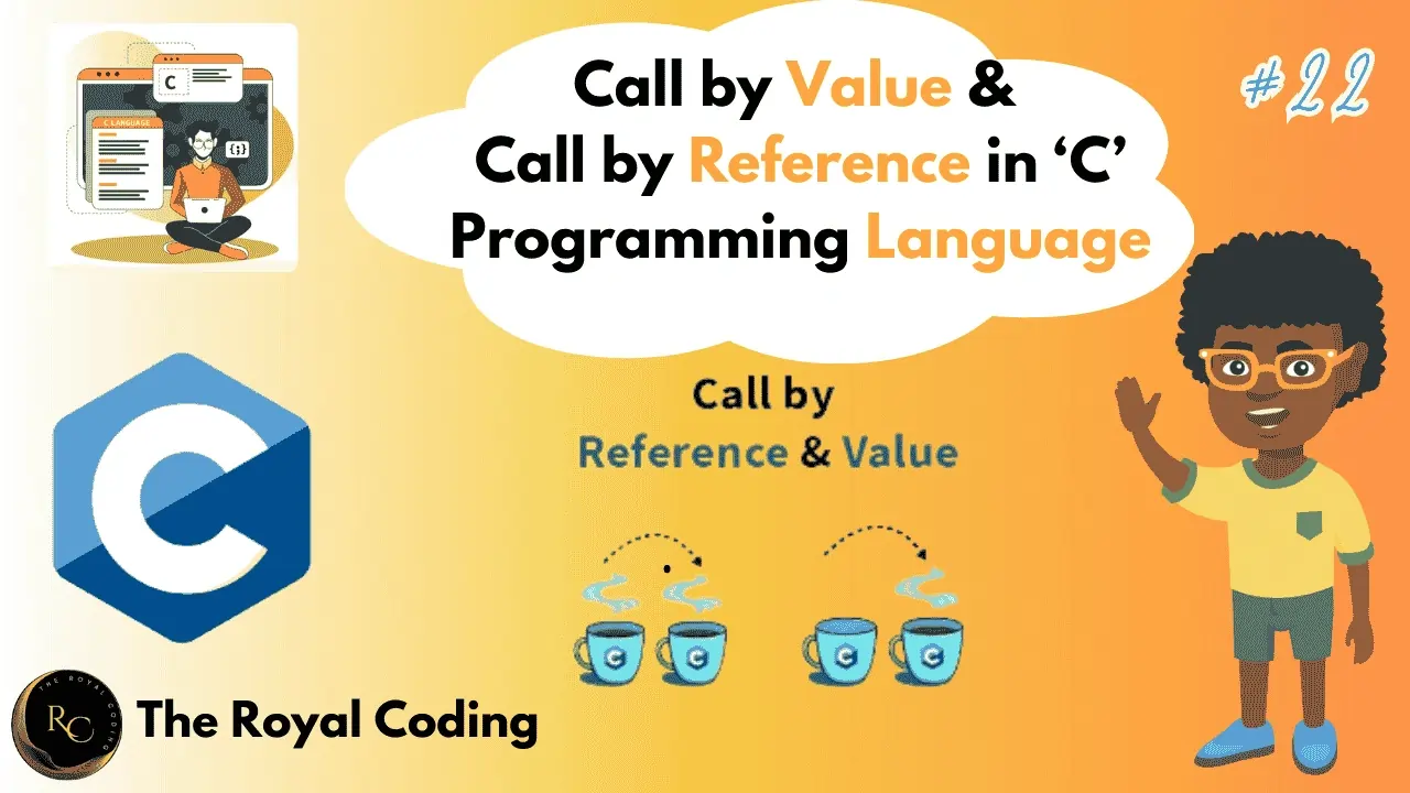 Call by Value and Call by Reference in C Programming Language with The Royal Coding