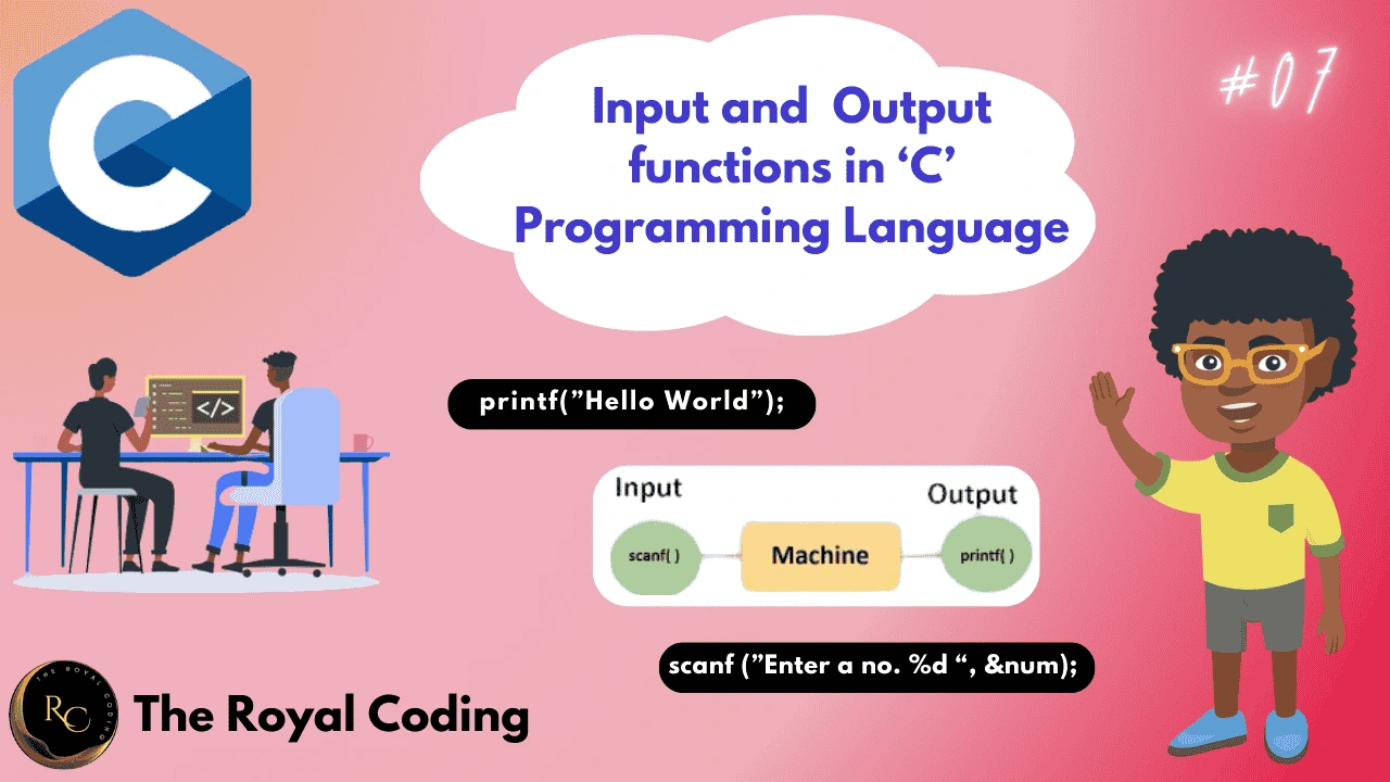 Input and Output Functions in C Programming with The Royal Coding