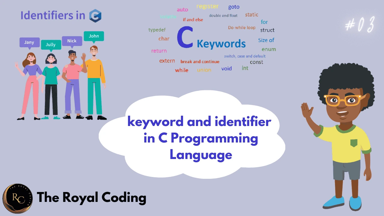 Keywords and Identifier in C with The Royal Coding